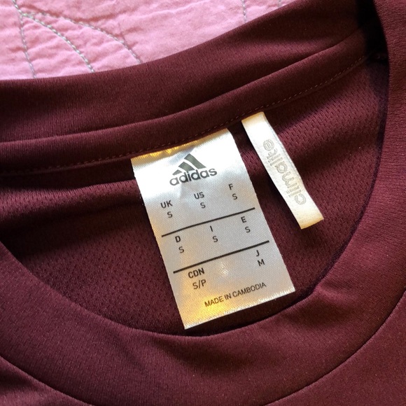 Burgundy Adidas Climalite Top - Picture 3 of 4